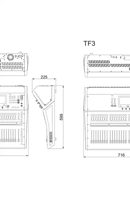 yamaha雅马哈TF Dimensions